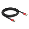 Delock Ultra High Speed HDMI Kabel 48 Gbps 8K 60 Hz rot 3 m zertifiziert