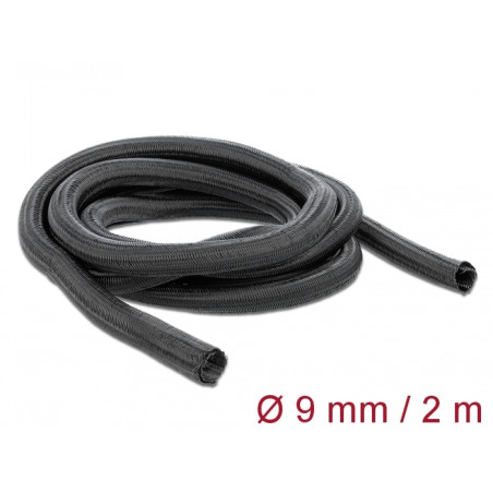 Delock Geflechtschlauch selbstschließend 2 m x 9 mm schwarz