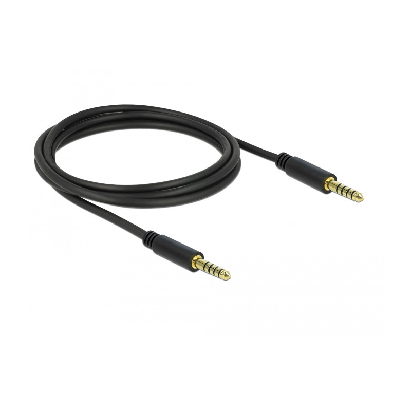 Delock Klinkenkabel 4,4 mm 5 Pin Stecker zu Stecker 2 m schwarz