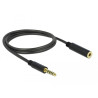 Delock Verlängerungskabel Klinke 4,4 mm 5 Pin Stecker zu Buchse 1 m schwarz