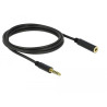 Delock Verlängerungskabel Klinke 4,4 mm 5 Pin Stecker zu Buchse 2 m schwarz