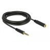Delock Verlängerungskabel Klinke 4,4 mm 5 Pin Stecker zu Buchse 3 m schwarz