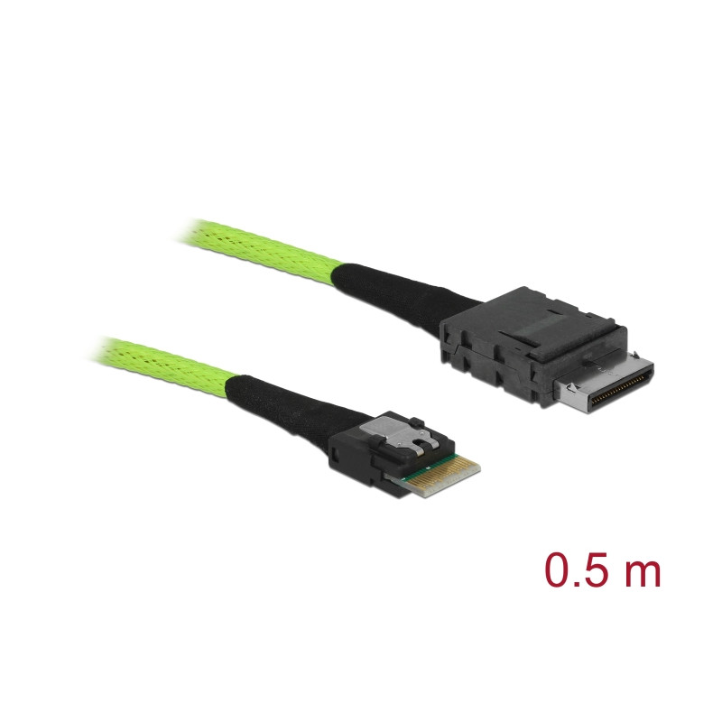 Delock Kabel OCuLink PCIe SFF-8611 zu Slim SAS SFF-8654 0,5 m
