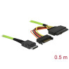 Delock Kabel OCuLink PCIe SFF-8611 zu U.2 SFF-8639 0,5 m