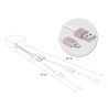 Delock USB Aufrollkabel Typ-A zu Lightning™ weiß / rosé