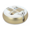 Delock USB 2 in 1 Aufrollkabel Typ-A zu Micro-B und Lightning™ weiß / gold