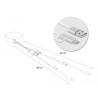 Delock USB 2 in 1 Aufrollkabel Typ-A zu Micro-B und USB-C™ weiß / silber
