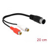 Delock DIN Kabel Diodenstecker 5 Pin zu 2 x Cinch Buchse 20 cm