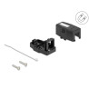 Delock Keystone Leergehäuse 1 Port mit magnetischer Unterseite, schwarz