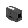 Delock Keystone Leergehäuse 1 Port mit magnetischer Unterseite, schwarz