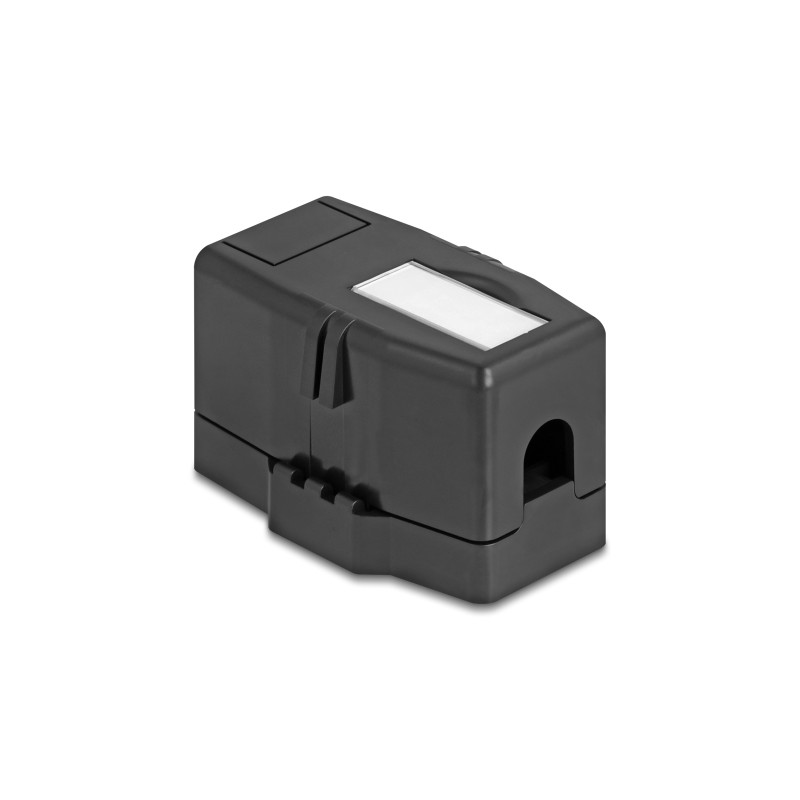 Delock Keystone Leergehäuse 1 Port mit magnetischer Unterseite, schwarz