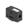 Delock Keystone Leergehäuse 1 Port mit magnetischer Unterseite, schwarz