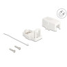 Delock Keystone Leergehäuse 1 Port mit magnetischer Unterseite, weiß