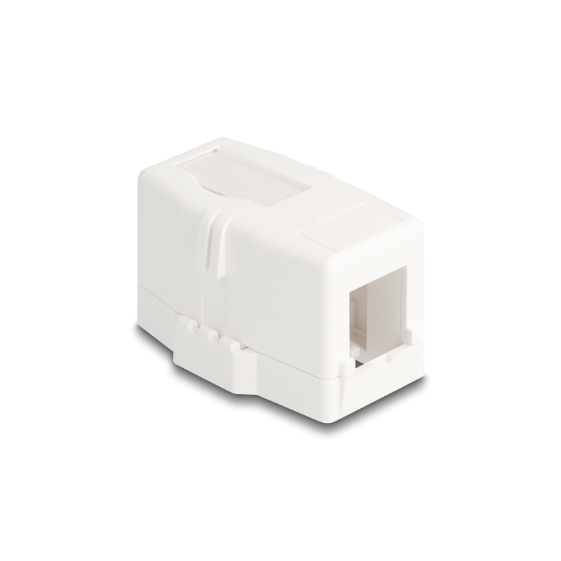 Delock Keystone Leergehäuse 1 Port mit magnetischer Unterseite, weiß