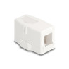 Delock Keystone Leergehäuse 1 Port mit magnetischer Unterseite, weiß