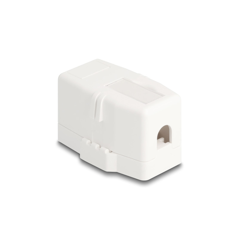 Delock Keystone Leergehäuse 1 Port mit magnetischer Unterseite, weiß