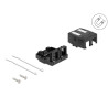 Delock Keystone Leergehäuse 2 Port mit magnetischer Unterseite, schwarz