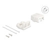 Delock Keystone Leergehäuse 2 Port mit magnetischer Unterseite, weiß
