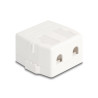 Delock Keystone Leergehäuse 2 Port mit magnetischer Unterseite, weiß