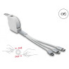 Delock USB Type-C™ 3 in 1 Aufrollladekabel für Lightning™ / Micro USB / USB Type-C™ weiß