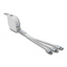 Delock USB Type-C™ 3 in 1 Aufrollladekabel für Lightning™ / Micro USB / USB Type-C™ weiß