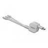 Delock USB Type-C™ 3 in 1 Aufrollladekabel für Lightning™ / Micro USB / USB Type-C™ weiß