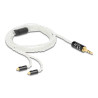 Delock Audio Kabel 3,5 mm 3 Pin Klinkenstecker zu 2 x MMCX Stecker 1,20 m