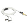 Delock Audio Kabel 4,4 mm 5 Pin Klinkenstecker zu 2 x MMCX Stecker 1,20 m