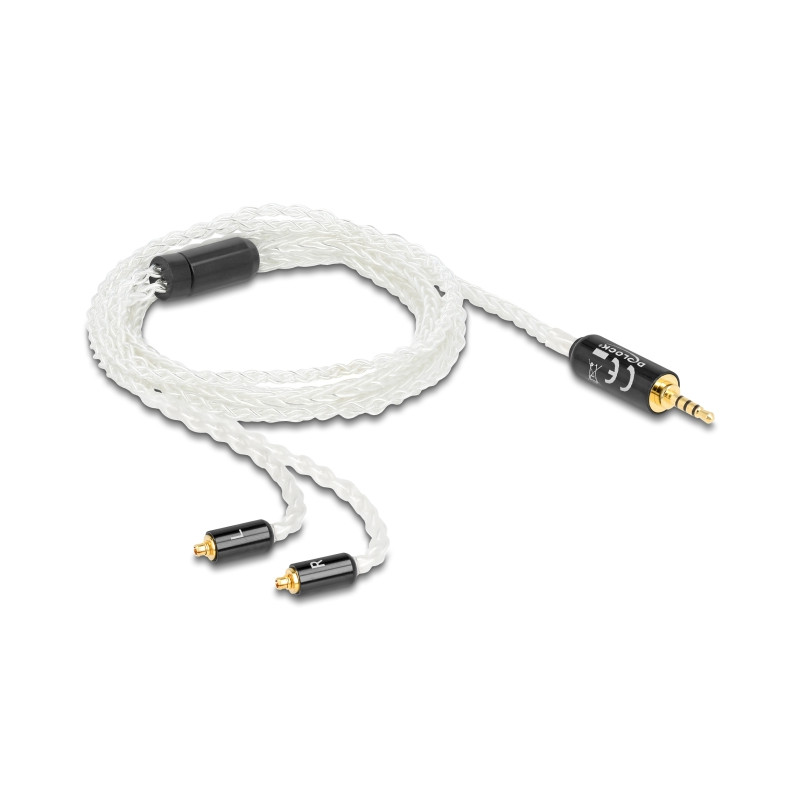 Delock Audio Kabel 2,5 mm 4 Pin Klinkenstecker zu 2 x MMCX Stecker 1,20 m