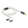 Delock Audio Kabel 2,5 mm 4 Pin Klinkenstecker zu 2 x MMCX Stecker 1,20 m