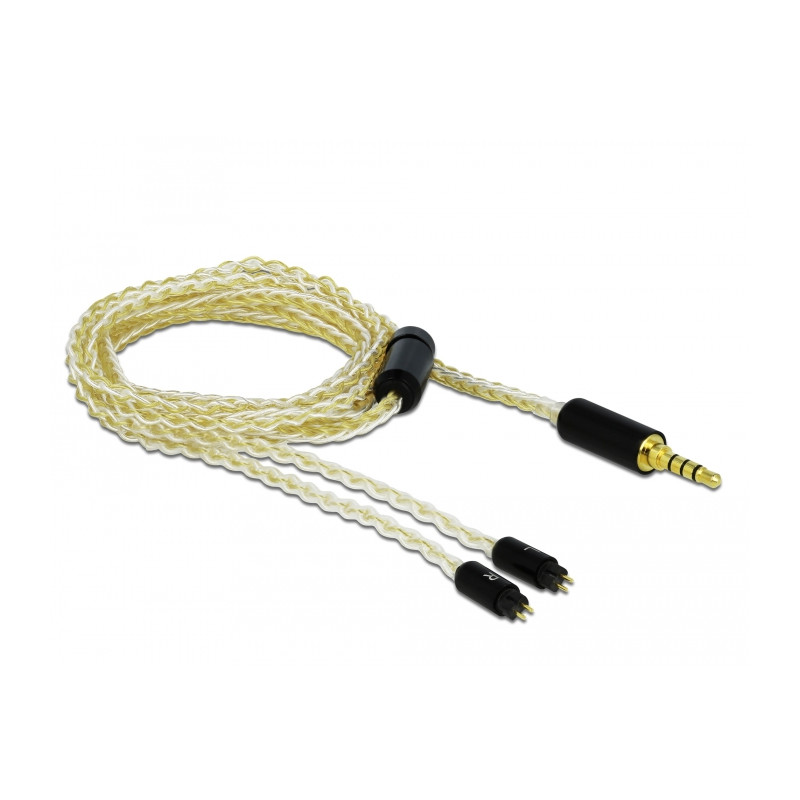 Delock Audio Kabel 3,5 mm 4 Pin Klinkenstecker zu 2 x 2 Pin Stecker 1,25 m