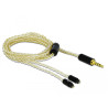 Delock Audio Kabel 3,5 mm 4 Pin Klinkenstecker zu 2 x 2 Pin Stecker 1,25 m