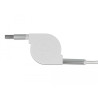 Delock USB Typ-A 3 in 1 Aufrollladekabel für Lightning™ / Micro USB / USB Type-C™ weiß