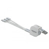 Delock USB Typ-A 3 in 1 Aufrollladekabel für Lightning™ / Micro USB / USB Type-C™ weiß