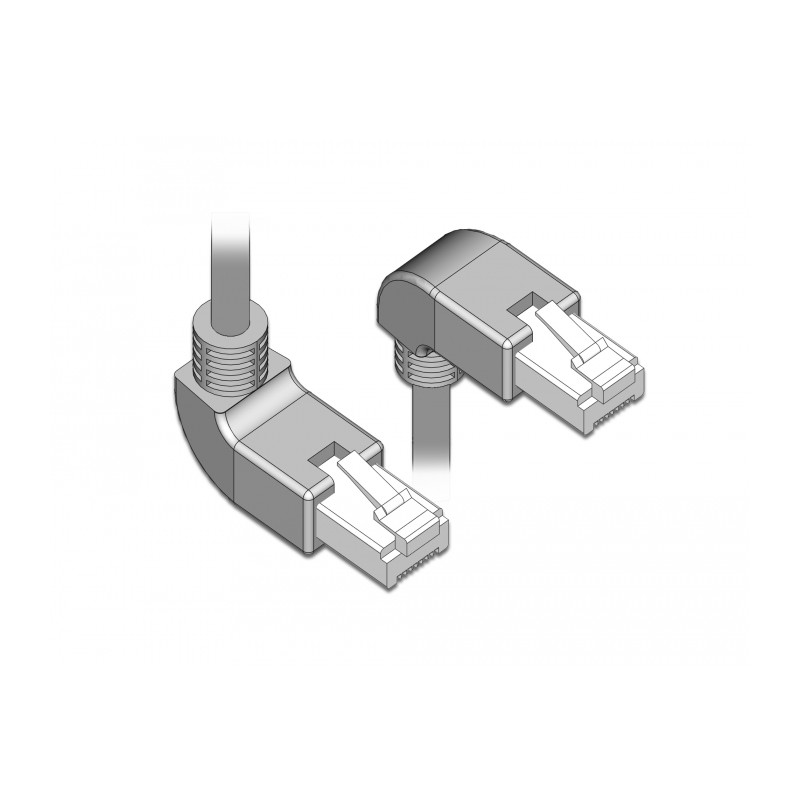 Delock Netzwerkkabel RJ45 Cat.5e SF/UTP oben / unten gewinkelt 0,5 m