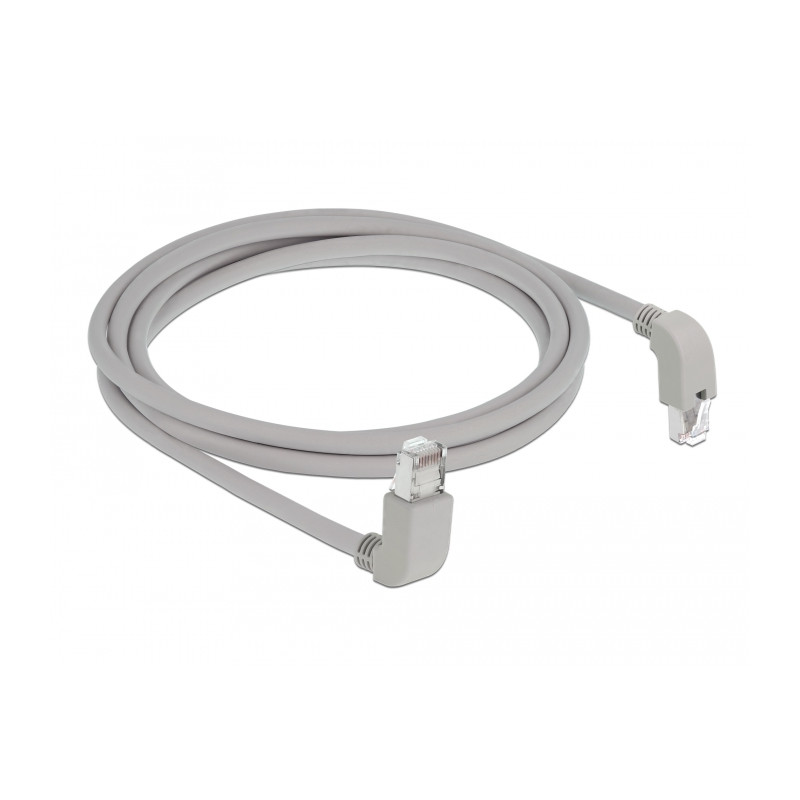 Delock Netzwerkkabel RJ45 Cat.5e SF/UTP oben / unten gewinkelt 2 m
