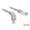 Delock Netzwerkkabel RJ45 Cat.5e SF/UTP unten gewinkelt / gerade 0,5 m