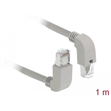 Delock Netzwerkkabel RJ45 Cat.6 S/FTP oben / unten gewinkelt 1 m