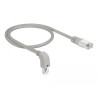Delock Netzwerkkabel RJ45 Cat.6 S/FTP unten gewinkelt / gerade 0,5 m