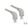 Delock Netzwerkkabel RJ45 Cat.6 S/FTP unten / unten gewinkelt 2 m