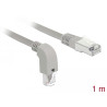 Delock Netzwerkkabel RJ45 Cat.6A S/FTP unten gewinkelt / gerade 1 m
