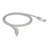 Delock Netzwerkkabel RJ45 Cat.6A S/FTP unten gewinkelt / gerade 1 m