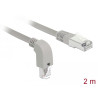 Delock Netzwerkkabel RJ45 Cat.6A S/FTP unten gewinkelt / gerade 2 m
