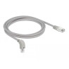 Delock Netzwerkkabel RJ45 Cat.6A S/FTP unten gewinkelt / gerade 2 m