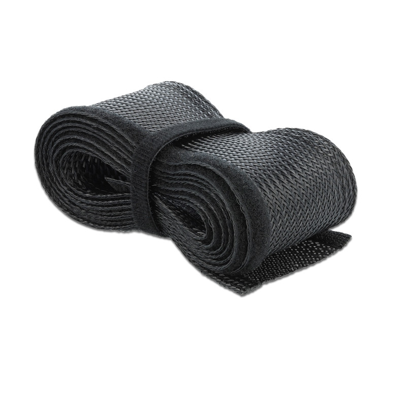 Delock Geflechtschlauch mit Klettverschluss 2 m x 19 mm schwarz