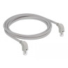 Delock Netzwerkkabel RJ45 Cat.6A S/FTP unten / unten gewinkelt 2 m