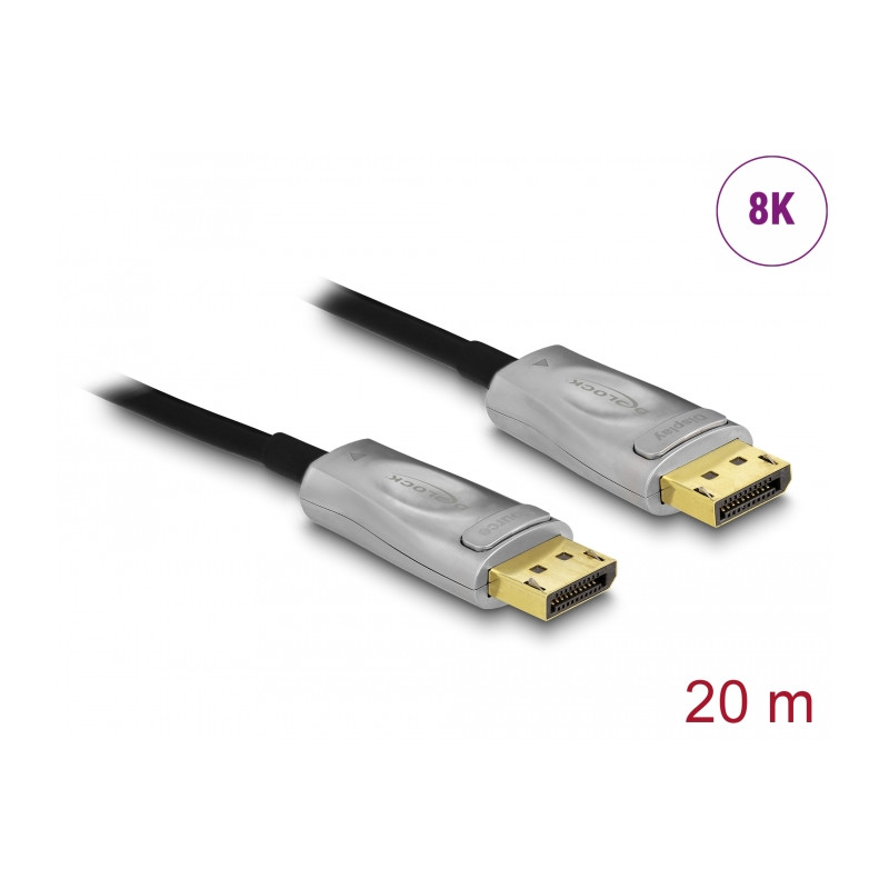 Delock Aktives Optisches Kabel DisplayPort 1.4 8K 20 m