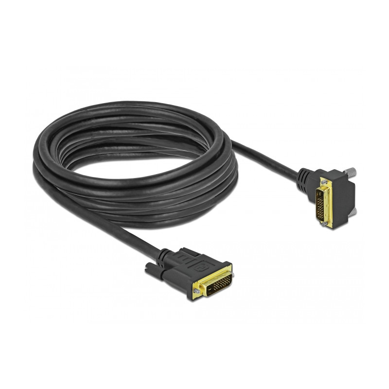 Delock DVI Kabel 24+1 Stecker zu 24+1 Stecker gewinkelt 5 m