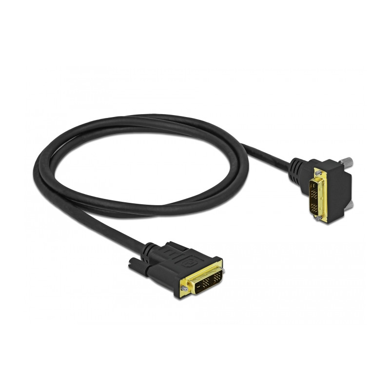 Delock DVI Kabel 18+1 Stecker zu 18+1 Stecker gewinkelt 1 m