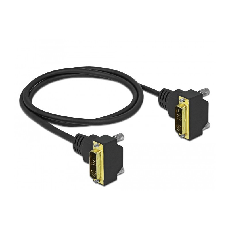 Delock DVI Kabel 18+1 Stecker gewinkelt zu 18+1 Stecker gewinkelt 1 m